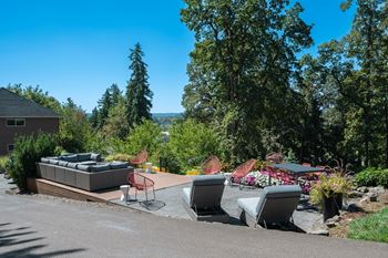 Relaxing fire pit lounge